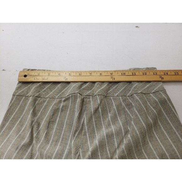 Donna Degnan Womens Pants Tapered Leg Stretch Waist Unlined Striped Grey Size 2 - Picture 7 of 8